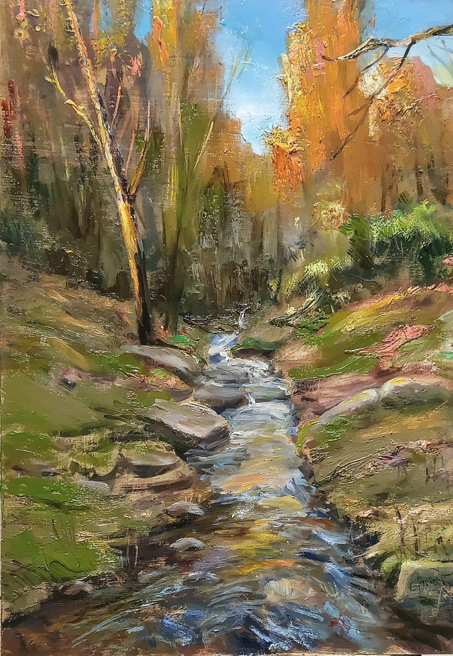 Paisaje Óleo Tablex 21cm x 30cm