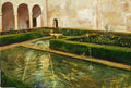 Jardín De La Alhambra Óleo Tablex 24cm x 36cm