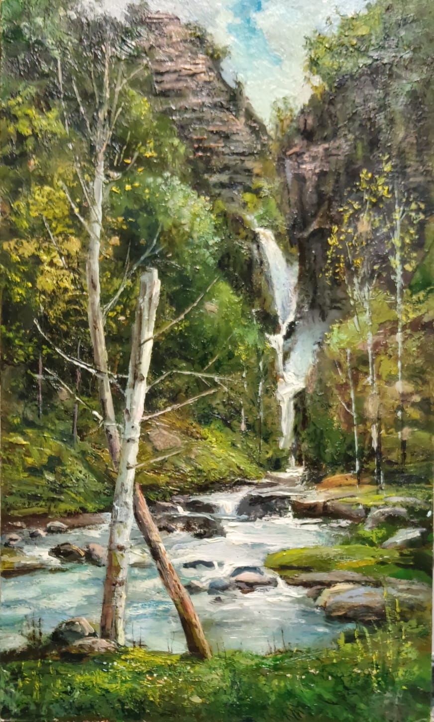 Paisaje Óleo Tablex 15cm x 25cm