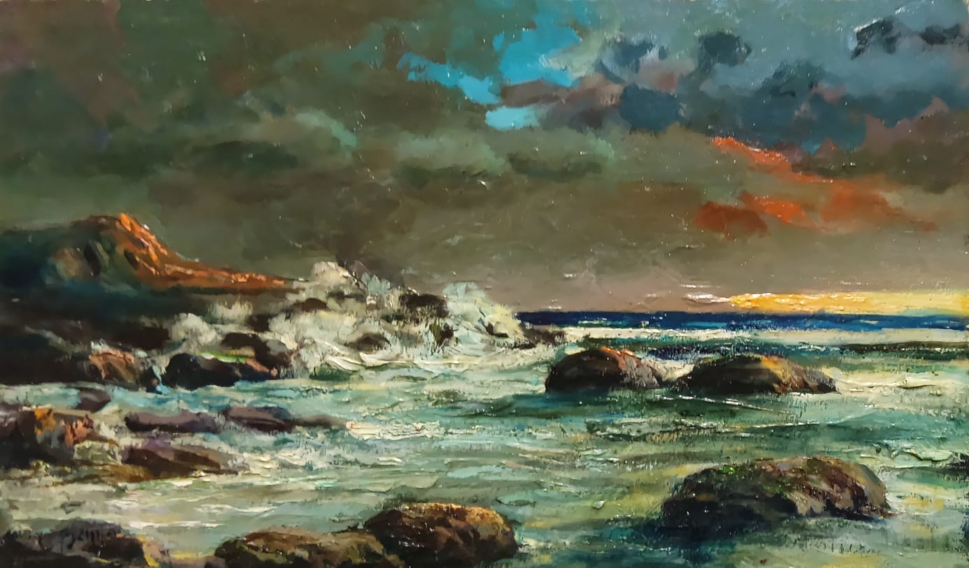 Marina Óleo Tablex 15cm x 25cm