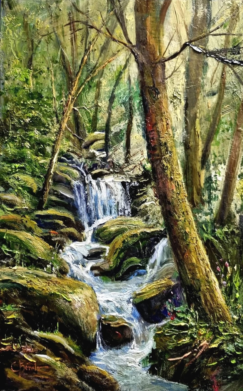 Paisaje Óleo Tablex 18cm x 30cm