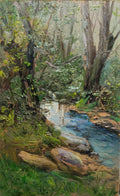 Paisaje Óleo Tablex 16cm x 25,5cm