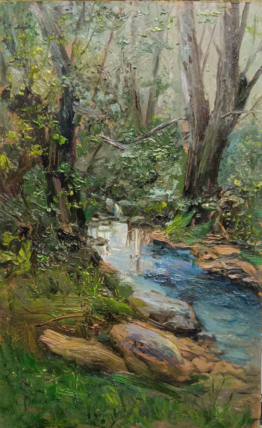 Paisaje Óleo Tablex 16cm x 25,5cm