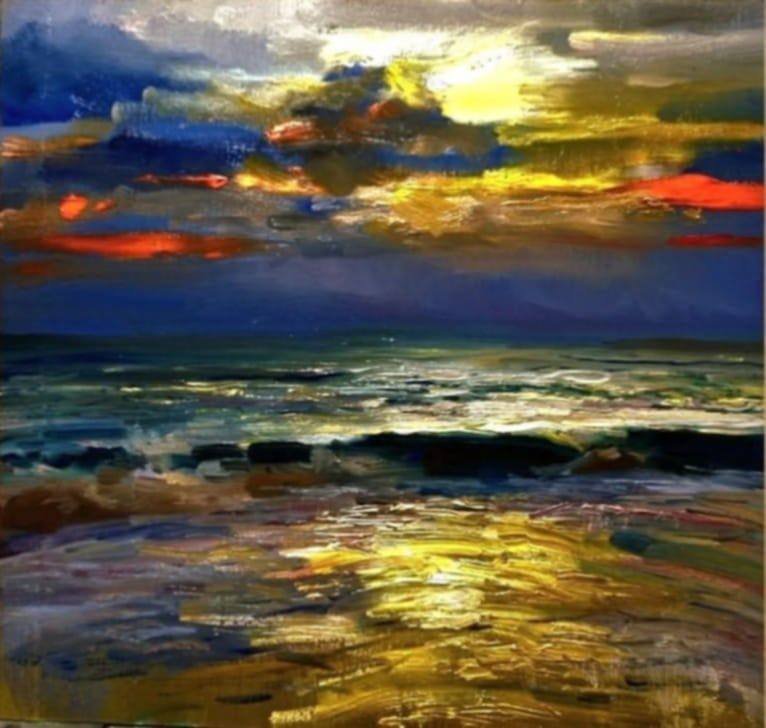 Paisaje Óleo Tabla 24cm x 25cm