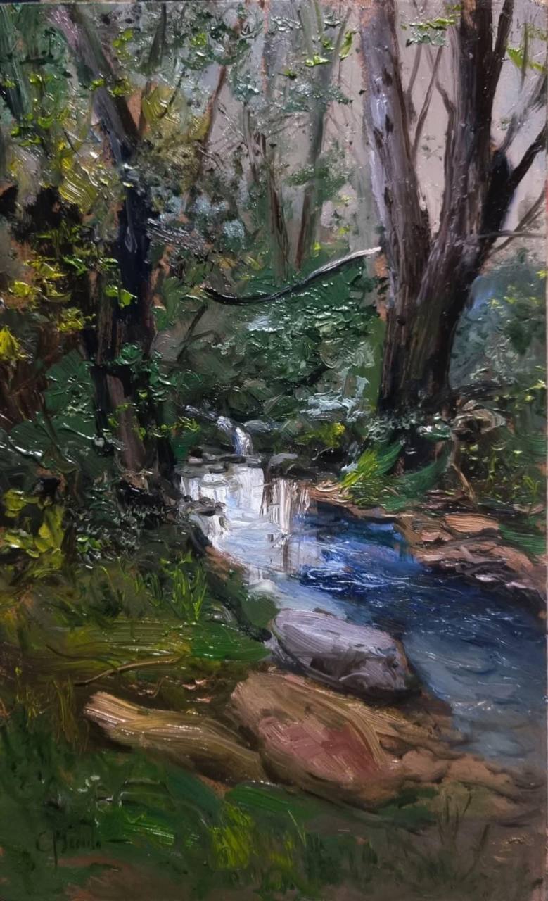 Paisaje Óleo Tablex 16,5cm x 25cm