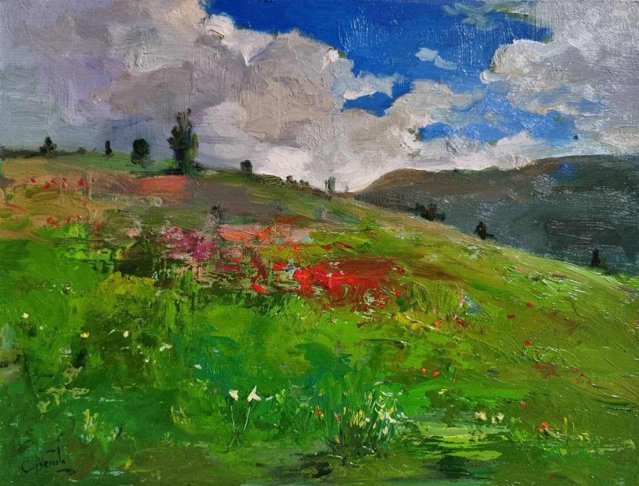 Paisaje Óleo Tablex 19cm x 25cm