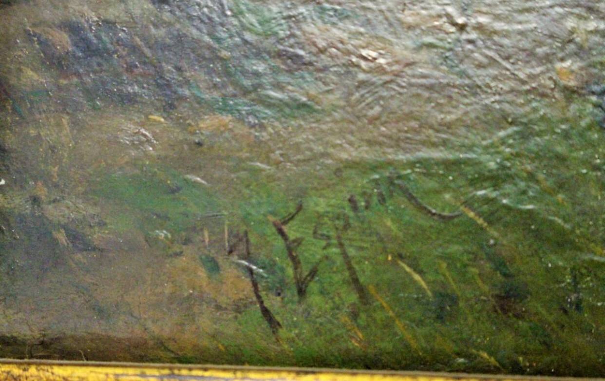 JUAN ESPINA Y CAPÓ (Torrejón de Velasco, Madrid 1848 - 1933) Óleo Paisaje Juan Espina Y Capó 52cm x 77cm