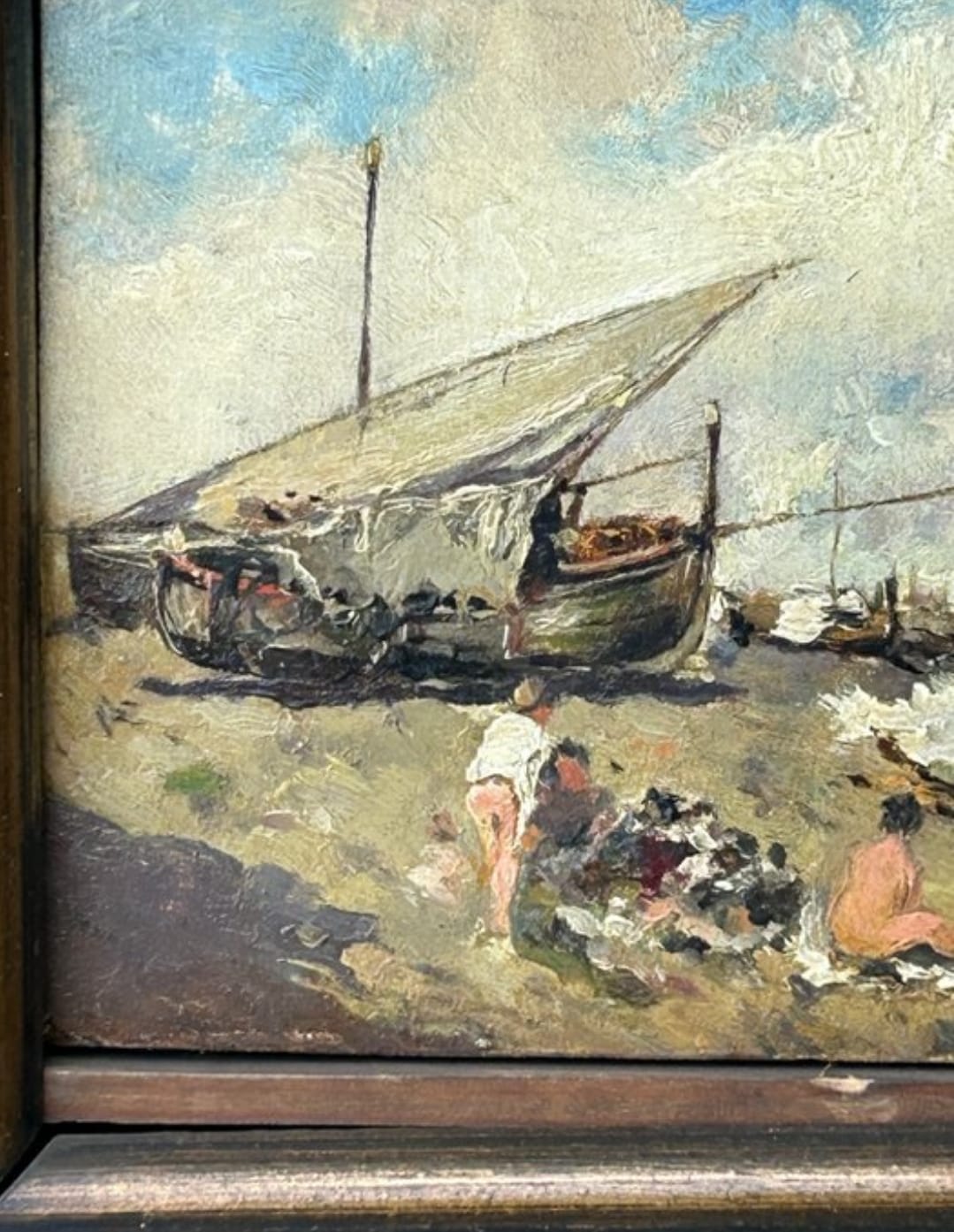 BALDOMERO GALOFRE Óleo Enmarcado s.XIX 13cm x 15cm Sin Marco y 31cm x 34cm Con Marco