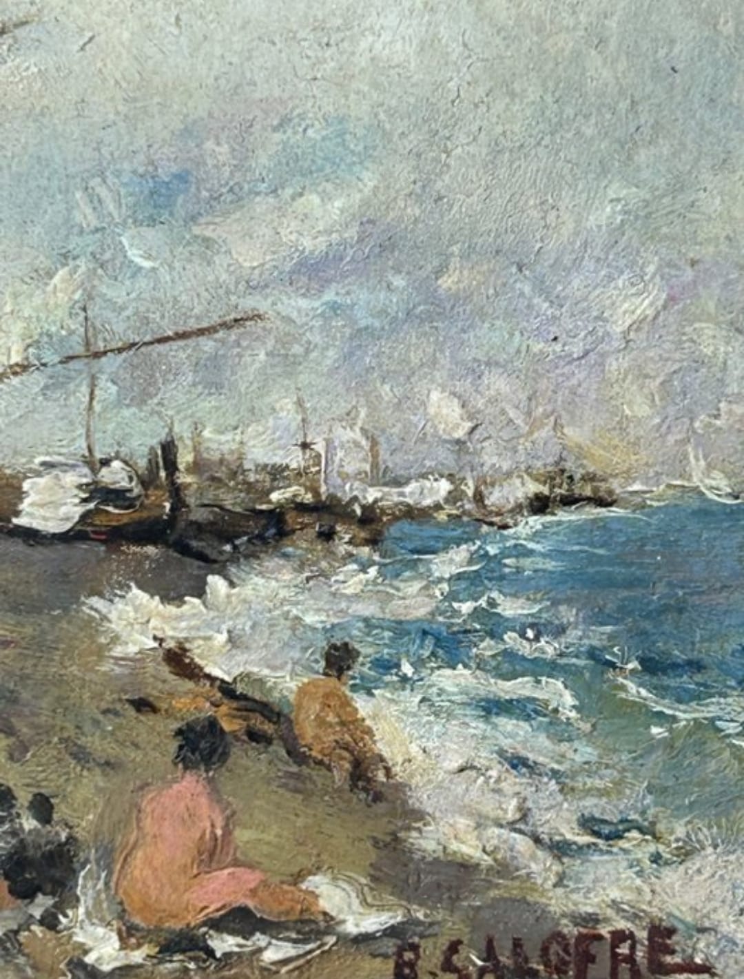 BALDOMERO GALOFRE Óleo Enmarcado s.XIX 13cm x 15cm Sin Marco y 31cm x 34cm Con Marco