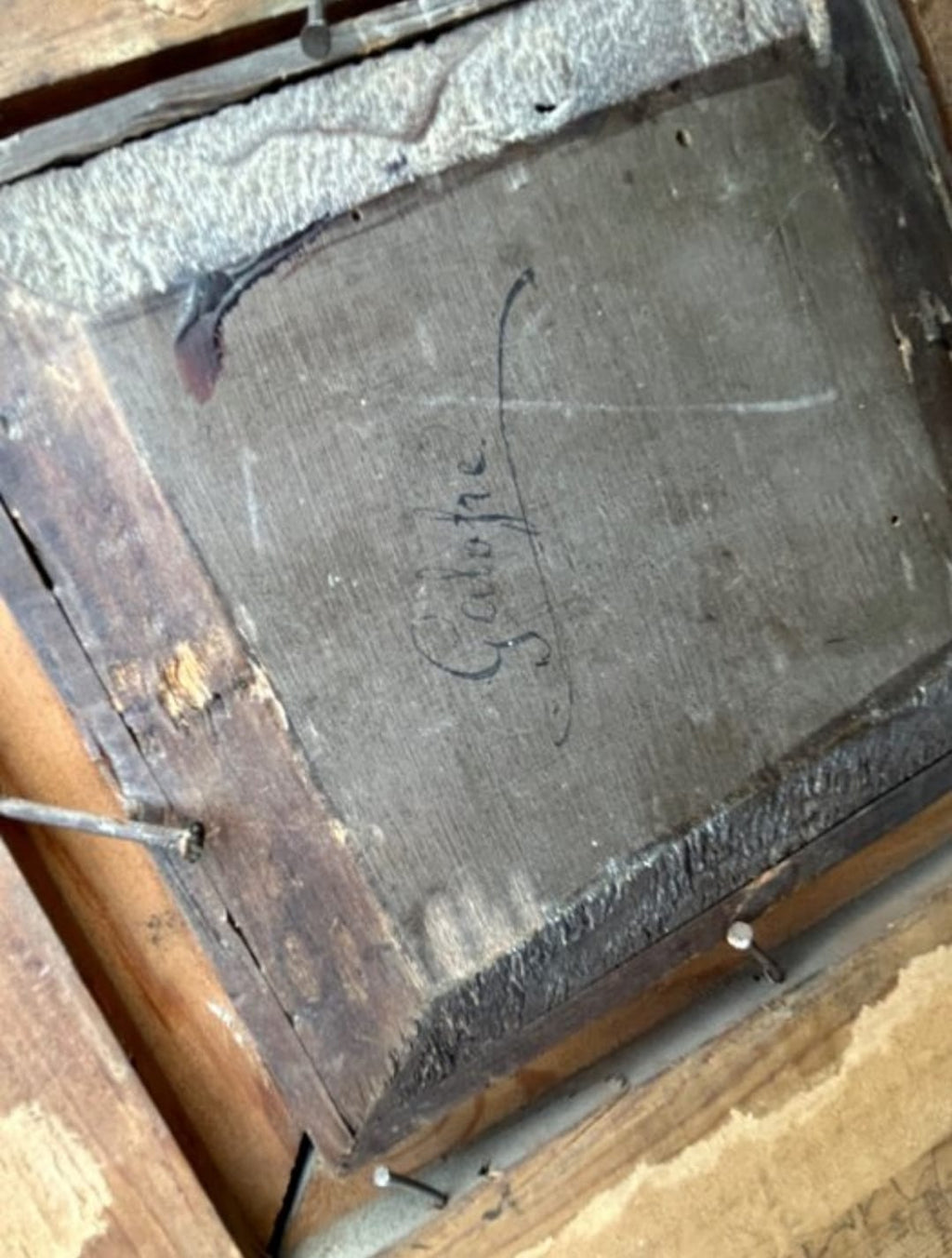 BALDOMERO GALOFRE Óleo Enmarcado s.XIX 13cm x 15cm Sin Marco y 31cm x 34cm Con Marco